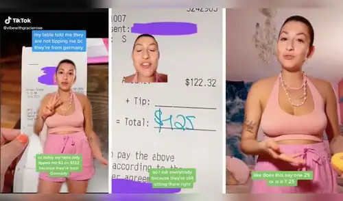 ¿Qué dijo la joven tras recibir la propina de dos dólares? elpopular.pe