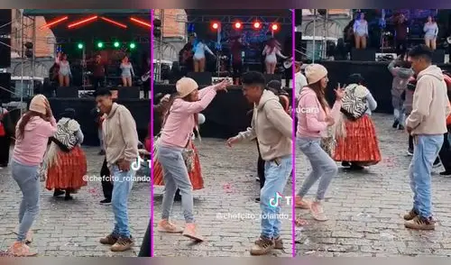 La joven sorprendió a todos con sus divertidos pasos de baile. elpopular.pe