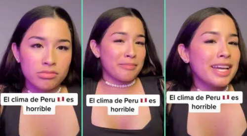 La creadora de contenido se mostró consternada a los radicales cambios de clima. elpopular.pe