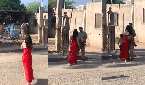 Su padre en un comienzo no quería abrazarlo para no ensuciar su vestido. elpopular.pe