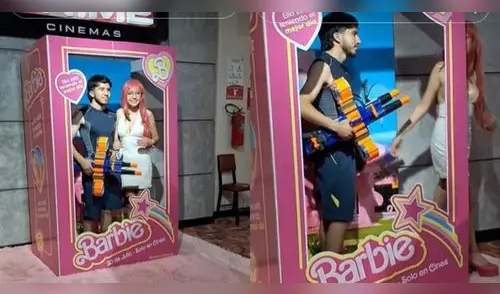 Joven se disfrazó de Max Steel para ver Barbie y particular escena se robo el show en TikTok. elpopular.pe