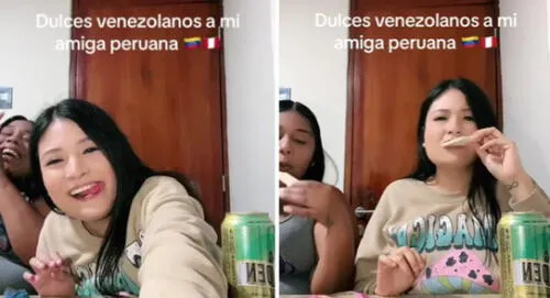 ¿Qué dijo la joven peruana tras probar dulces venezolanos? elpopular.pe