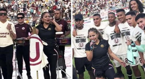 Marisol se emocionó tras cantar en la premiación de Universitario: elpopular.pe