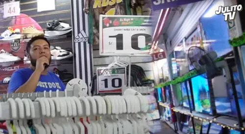 Almacén de remate caleta con productos que tienen el 70 % de descuento. elpopular.pe