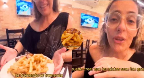 Chilena critica en TikTok la cantidad de comida que sirven los peruanos en un plato elpopular.pe
