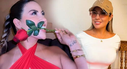 Pamela López se emociona con regalos. elpopular.pe