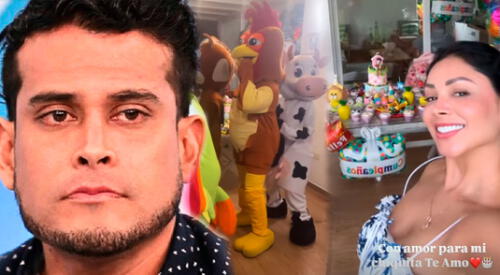 Pamela Franco se emocionó en el cumpleaños de su hija. elpopular.pe