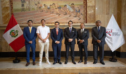 Integrantes del Comité Organizador de Bolivarianos. elpopular.pe