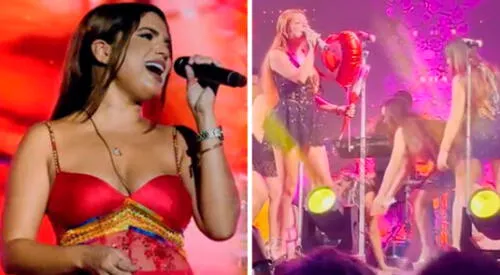 Susana Alvarado sufre FUERTE ACCIDENTE en el escenario durante concierto de Corazón Serrano elpopular.pe