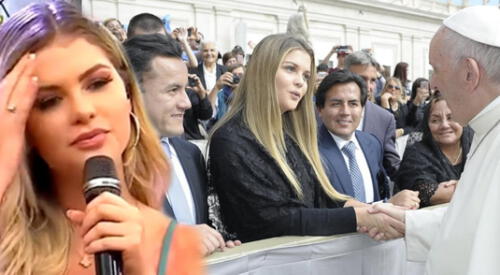 Brunella Horna se mostró muy triste por el fallecimiento del Papa Francisco. elpopular.pe