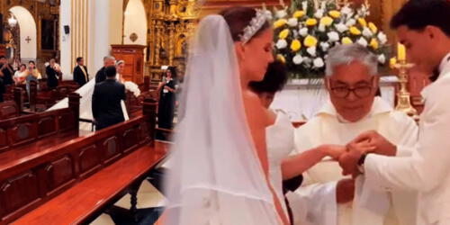 Alejandra Baigorria ingresó a la iglesia cuando estaba vacía. elpopular.pe