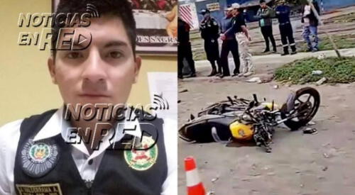 Suboficial PNP de 29 años muere al chocar su moto con una combi en Chimbote y deja huérfana a su pequeña hija. elpopular.pe