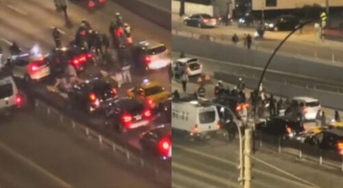 En las redes sociales se difundió el video del momento exacto de la balacera en la Vía Expresa. elpopular.pe