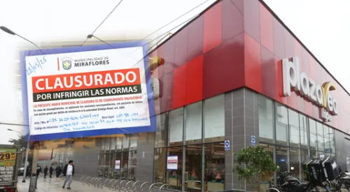 Plaza Vea de Miraflores es clausurado tras accidente con ascensor. elpopular.pe