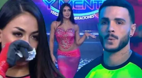 Onelia Molina reacciona sobre Mario Irivarren mirando a Vania Bludau. elpopular.pe