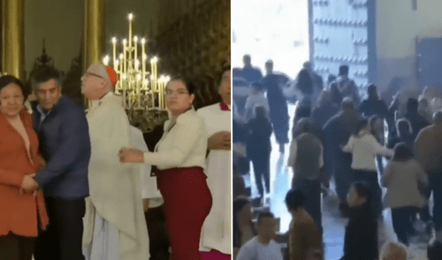 Catedral de Lima vivió momentos de pánico tras potente sismo de 6.1 en plena liturgia. elpopular.pe