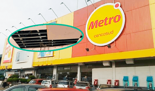 Parte del techo de METRO colapsa y supermercado fue clausurado temporalmente en Plaza Lima Sur elpopular.pe