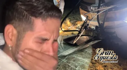 Dimas Ysla se quiebra tras vivir accidente de Gran Orquesta Internacional. elpopular.pe