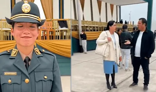 Joven peruana orgullosa se gradúa de policía e invita a sus padres divorciados a ceremonia y en redes bromean elpopular.pe