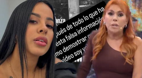 Angye Zapata encaró a Magaly Medina por acusarla de protagonizar ampay de Angelo Campos. elpopular.pe