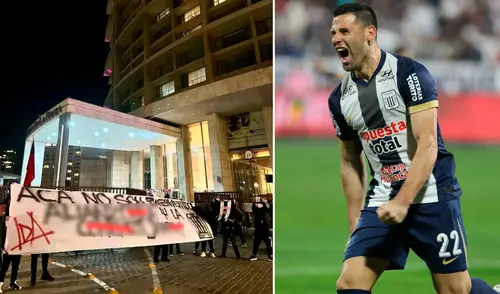 Alianza Lima fue recibida por pancartas e insultos de parte de la barra de U de Chile. Foto: composición EP elpopular.pe