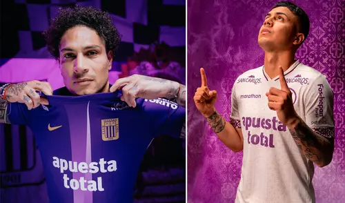 Alianza Lima y Universitario presentaron sus camisetas moradas en homenaje al Señor de los Milagros. Foto: composición EP elpopular.pe