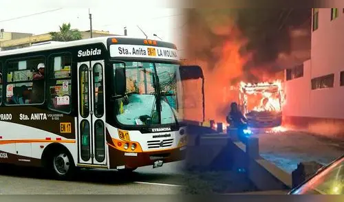 Un bus de 'La 40' fue incendiada en plena madrugada. Chofer había acatado el paro de transporte elpopular.pe