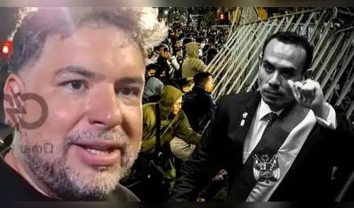 Javier Masías se presenta en marcha nacional y arremete contra el gobierno. elpopular.pe