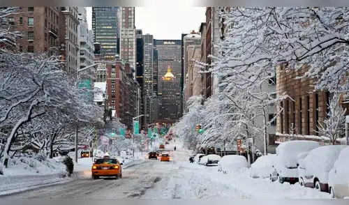 El frío golpea a Nueva York se activan alertas por heladas y riesgo de carreteras congeladas. elpopular.pe