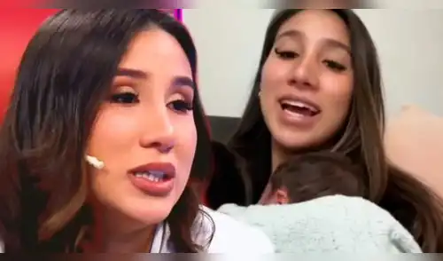 Samahara Lobatón presenta a su bebé en TV. elpopular.pe