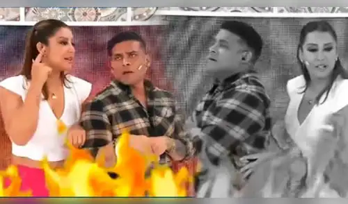 Karla Tarazona pasa inesperado momento con Christian Domínguez. elpopular.pe