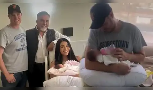 George Forsyth compartió fotos inéditas de su hija recién nacida. elpopular.pe