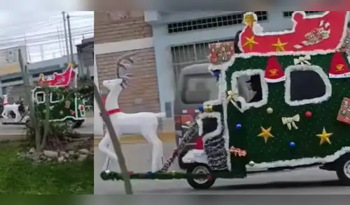 Mototaxista convierte su unidad en trineo y causa furor en redes: "En Perú no te aburres" elpopular.pe