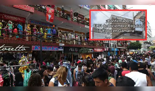 ¿Regalarán ropa en Gamarra este 31 de diciembre? Revelan los detalles, horarios y a que galerias acudir. elpopular.pe