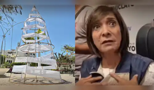 La polémica respuesta de la alcaldesa de Chiclayo sobre el árbol de Navidad. elpopular.pe