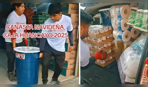 Canasta navideña Caja Huancayo es furor en las redes sociales. elpopular.pe