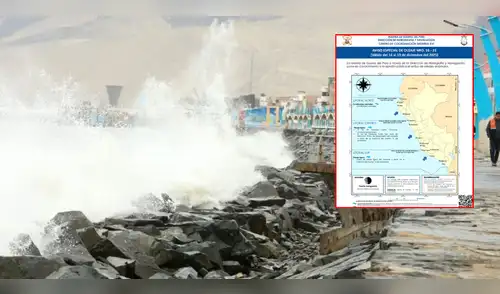 Marina de Guerra reporta fenómeno marítimo en el mar peruano hasta el 19 de diciembre. elpopular.pe