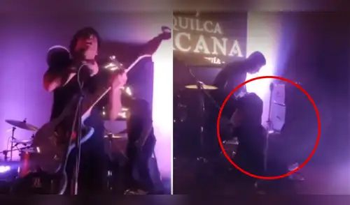 Conocido cantante peruano sufre inesperada descarga eléctrica durante concierto. elpopular.pe