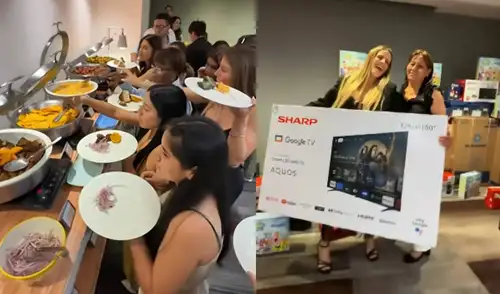 Alejandra Baigorria TIRA LA CASA por sus trabajadores y les regala electrodomésticos. elpopular.pe