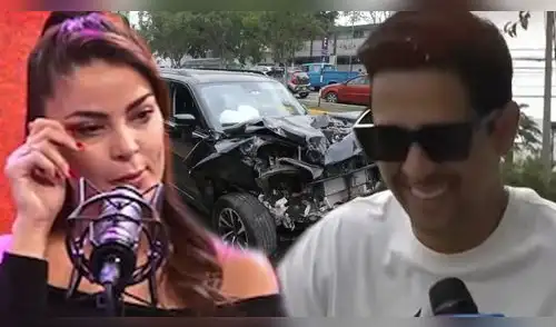 Abneer Robles evitó hablar sobre el estado de salud de Laura Spoya. elpopular.pe