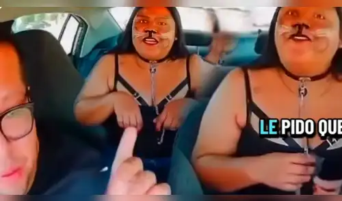 Taxista baja de su auto a THERIAN, mujer que se identifica como PERRO, tras recordarle que no transporta animales elpopular.pe