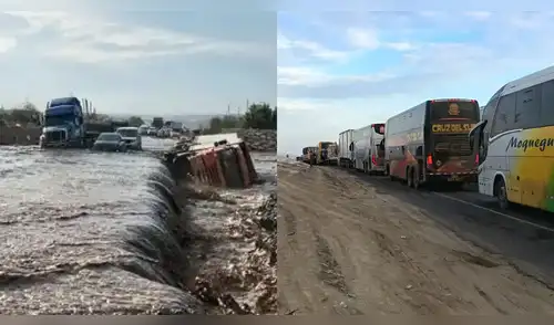 Panamericana Sur bloqueada desde Ica: huaico arrastra camión y paraliza el trayecto de miles vehículos. elpopular.pe