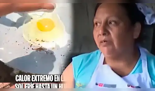 ¡LIMA ES UN HORNO! Peruana saca su sartén a la calle y logra FREÍR UN HUEVO solo con el SOL elpopular.pe