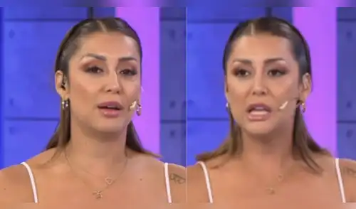 Karla Tarazona protagoniza momento viral tras escuchar en vivo los mensajes de Pamela Franco. elpopular.pe