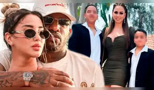 Jefferson Farfán se emocionada al posar con sus hijos y su novia. elpopular.pe