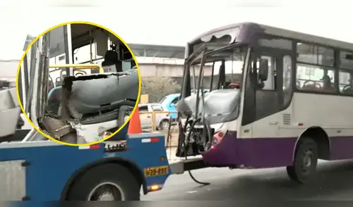 Corredor Morado impacta contra columna de la Línea 1 del Metro de Lima en la estación Bayóvar. elpopular.pe