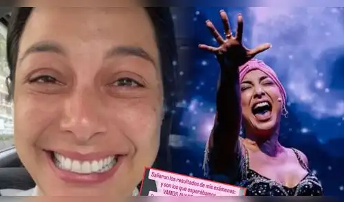 Natalia Salas se emociona al ver los resultados de su tratamiento. elpopular.pe