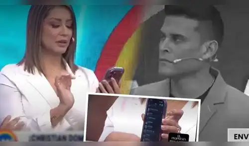Karla Tarazona revisa el celular de Christian Domínguez EN VIVO y queda EN SHOCK con descubrimiento elpopular.pe