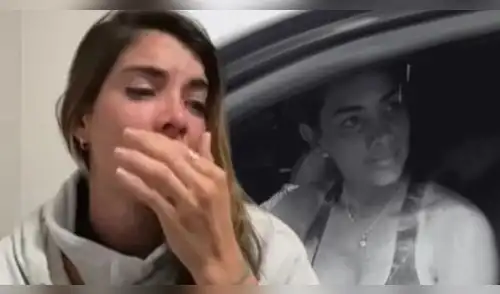 Korina Rivadeneira sufre aparatoso accidente en su camioneta. elpopular.pe