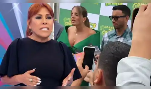 Magaly Medina critica a Alejandra Baigorria por encarar a reportera para defender a Said Palao. elpopular.pe